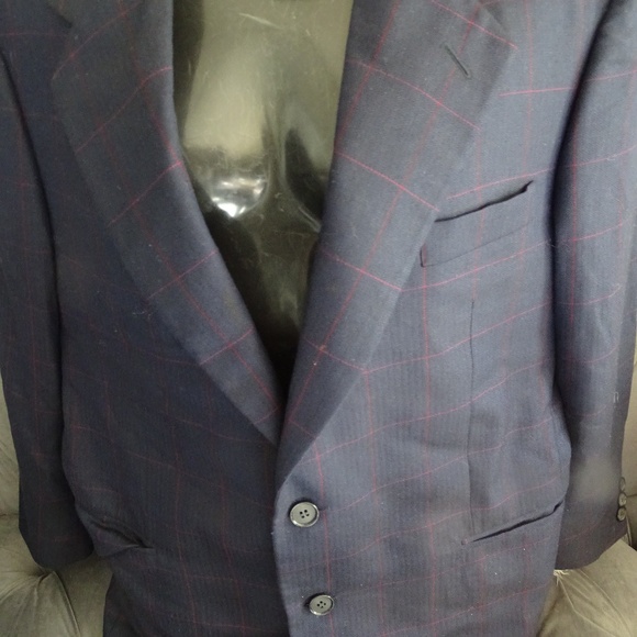 MENS ROMOLO FRACASSI SUIT JACKET 22 INCHES PIT-PIT 29 INCHES LONG - Picture 1 of 3